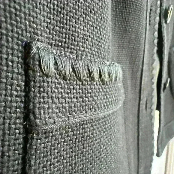 Ann Taylor Women's Size 8 Black Blazer Jacket Button Up Collarless Beautiful - Picture 7 of 16